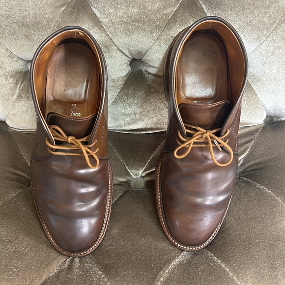 Alden Barrie cigar chukka leather lace up ankle boots men’s sz 6 C/E - Picture 6 of 12
